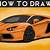 how to draw a lamborghini aventador step by step