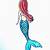 how to draw a mermaid tail step by step easy
