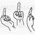 how to draw a middle finger easy