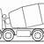 how to draw a mixer truck