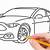 how to draw a mustang car easy