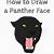 how to draw a panther head