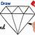 how to draw a perfect diamond shape