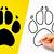 how to draw a puppy paw