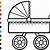 how to draw a pushchair