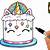 how to draw a rainbow unicorn cake