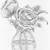 how to draw a rose in a vase
