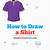 how to draw a shirt easy step by step