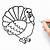 how to draw a simple turkey