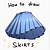 how to draw a skater skirt