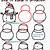 how to draw a snowman face step by step