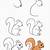 how to draw a squirrel step by step easy