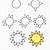 how to draw a sun step by step easy