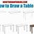 how to draw a table easy step by step