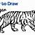 how to draw a tiger easy