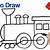 how to draw a train step by step