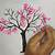 how to draw a tree with flowers step by step