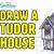 how to draw a tudor house step by step