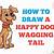 how to draw a wagging tail