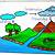 how to draw a water cycle easy