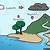 how to draw a water cycle easy step by step