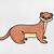 how to draw a weasel step by step