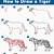 how to draw a white tiger step by step