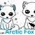 how to draw an arctic fox face