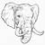 how to draw an elephant head easy