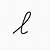 how to draw an l in cursive
