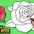 how to draw an open rose step by step