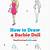 how to draw barbie doll step by step