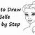 how to draw belle step by step slowly
