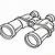 how to draw binoculars step by step