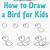how to draw birds step by step for beginners