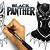 how to draw black panther step by step