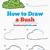 how to draw bushes step by step