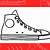 how to draw chuck taylors