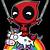 how to draw deadpool riding a unicorn