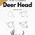 how to draw deer head step by step