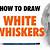 how to draw dog whiskers on face