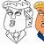 how to draw donald trump's face