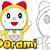how to draw dorami step by step