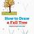 how to draw fall trees step by step