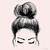 how to draw hair in a messy bun