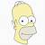 how to draw homer simpson head