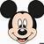 how to draw mickey mouse face easy