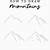 how to draw mountains easy step by step