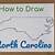 how to draw north carolina step by step