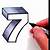 how to draw number 7